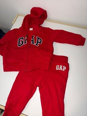 GAP Red Kids Hoodie and Matching Joggers Set